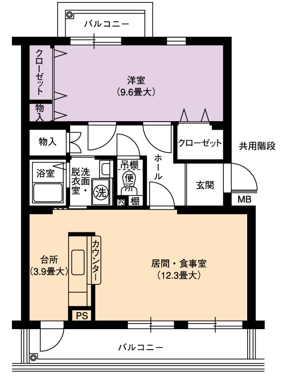 1LDK(間取) 1LDK(間取)