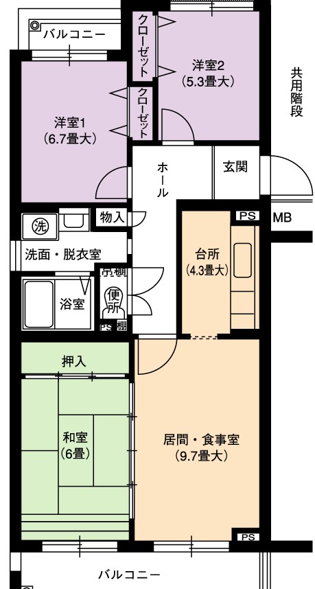 2LDK(間取) 2LDK(間取)